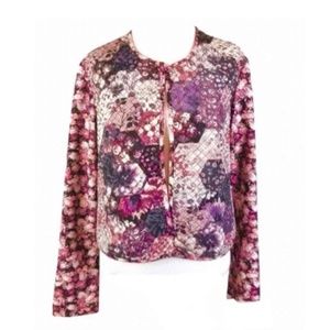 Xhilaration Quilted Cropped Open Front Blazer. Size L